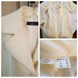 Jake*s Cream Tweed Trench Coat